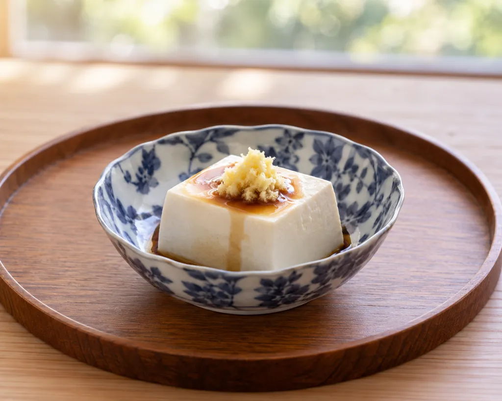 冷ややっこのしょうが添えの完成イメージ