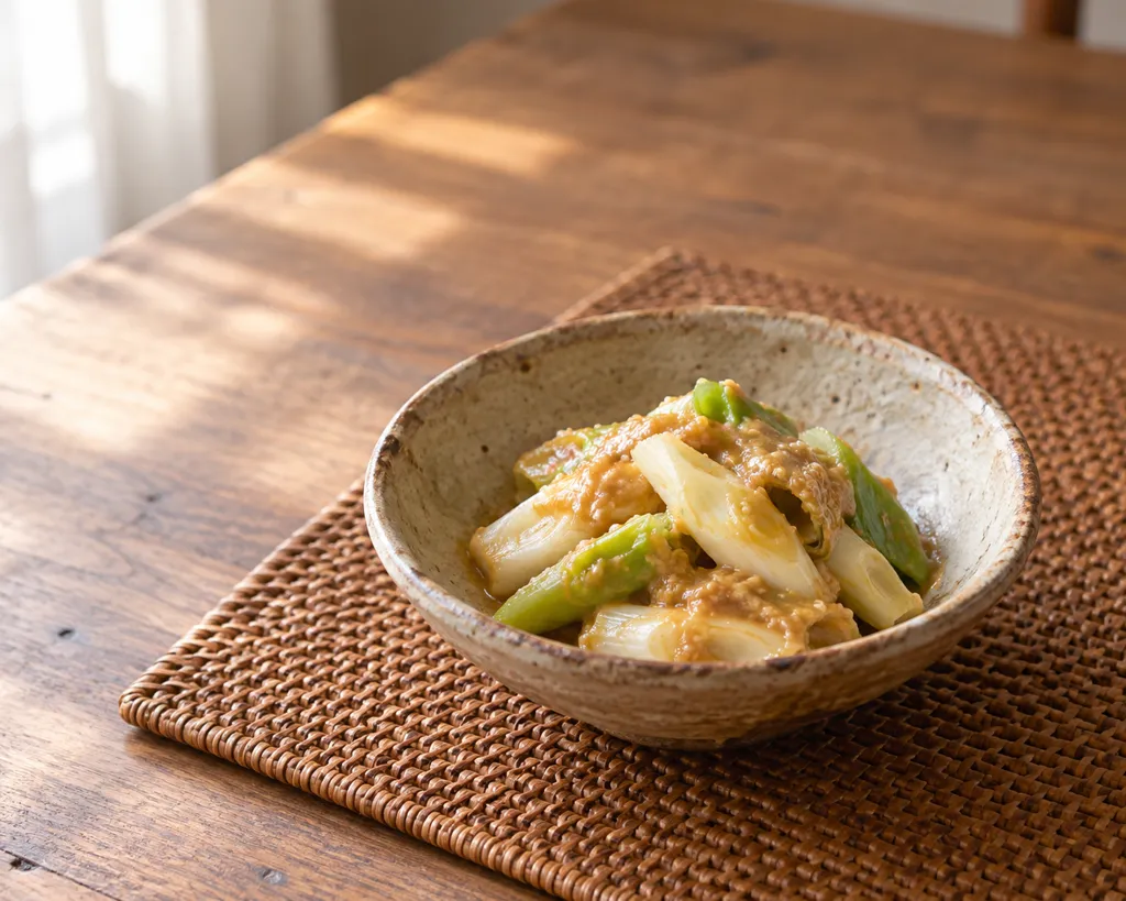 ねぎのごま味噌和えの完成イメージ