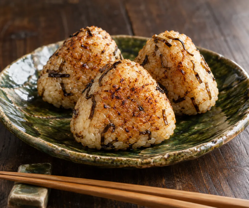 塩昆布の焼きおにぎりの完成イメージ