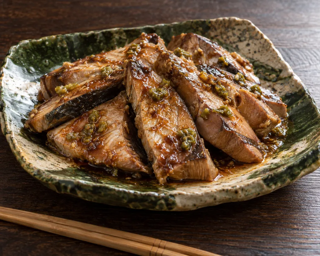 かつおの柚子胡椒しょうが焼きの完成イメージ