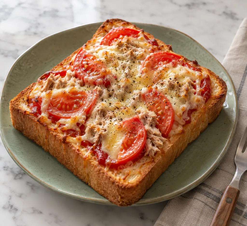 ツナとトマトのピザトーストの完成イメージ