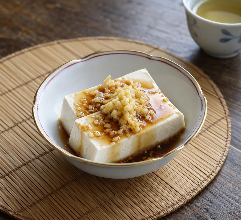 木綿豆腐の中華だれがけの完成イメージ