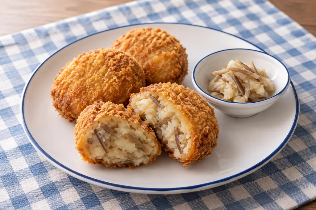 じゃがいもとごぼうの焼きコロッケの完成イメージ