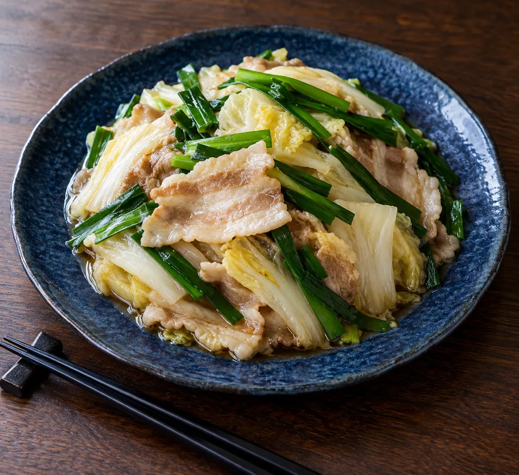 豚バラと白菜のレンジ蒸しの完成イメージ