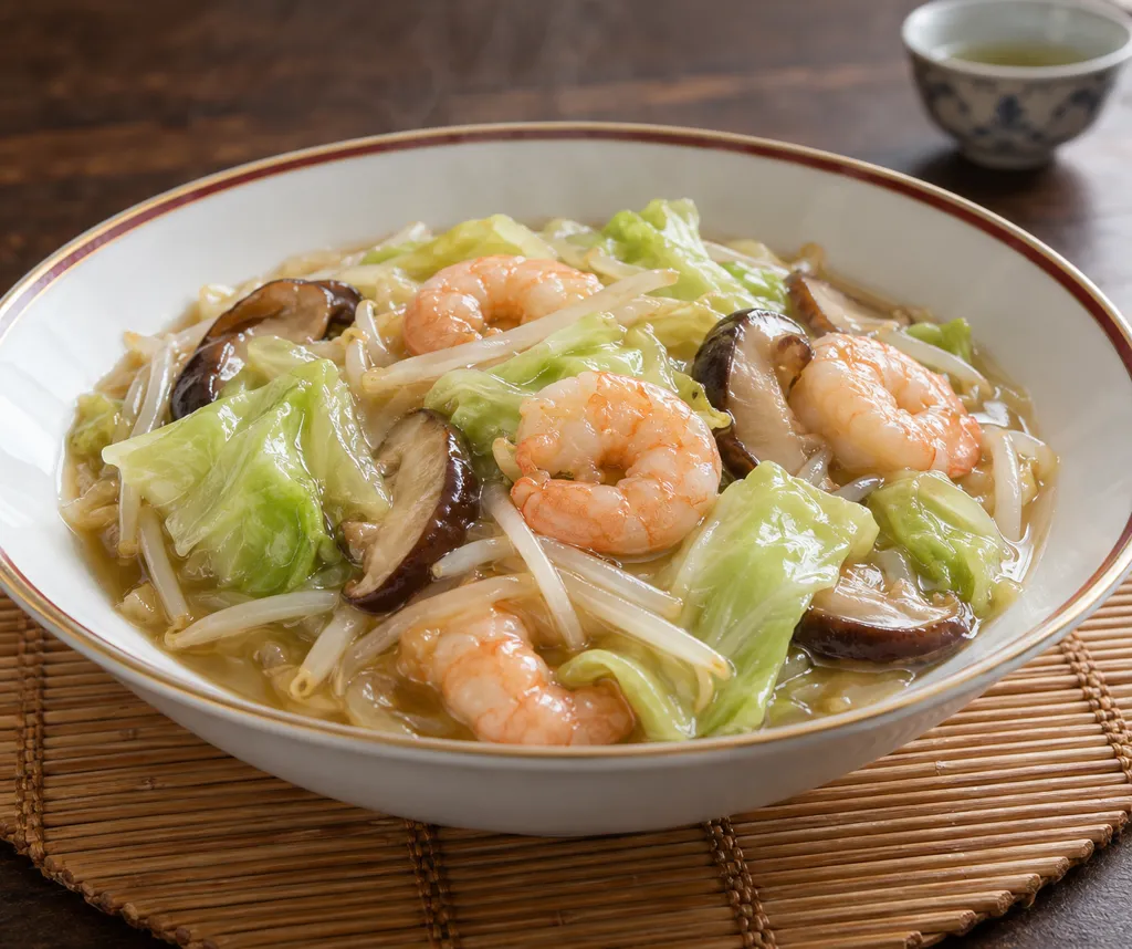 えびとキャベツの八宝菜あんの完成イメージ