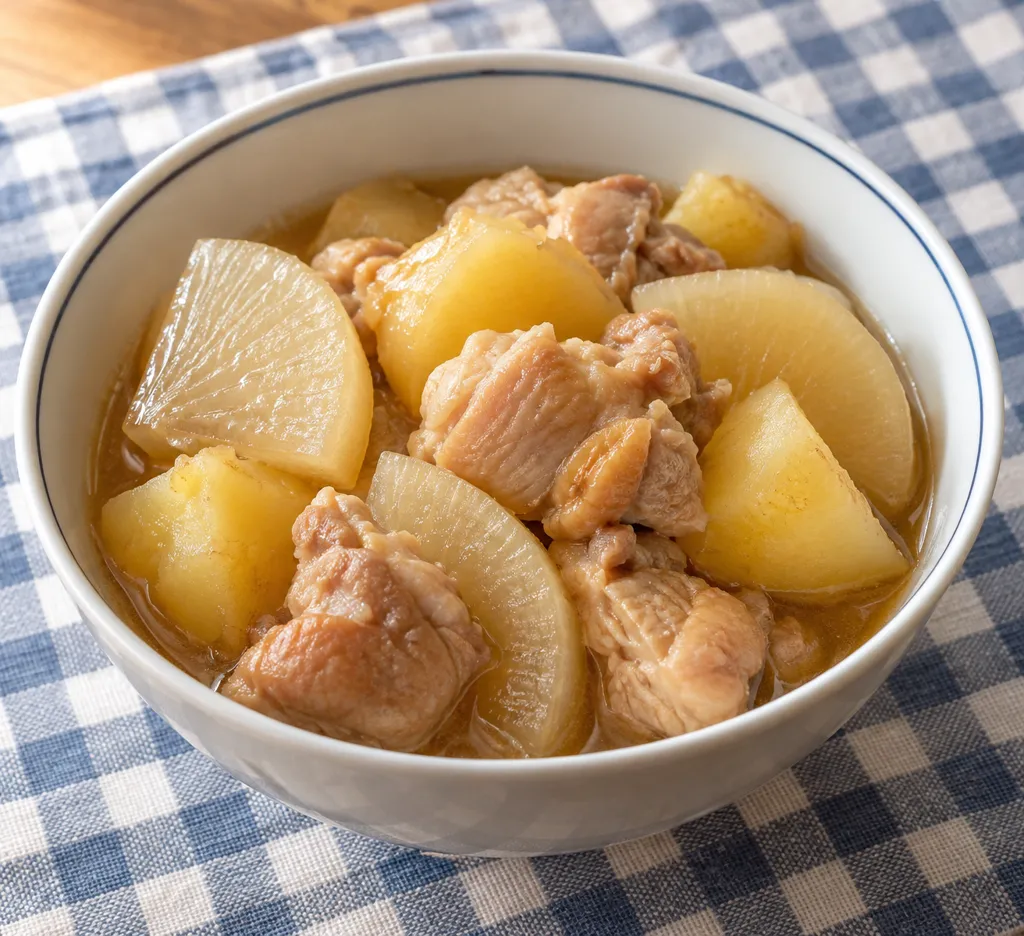 鶏もも肉と大根の肉じゃがの完成イメージ