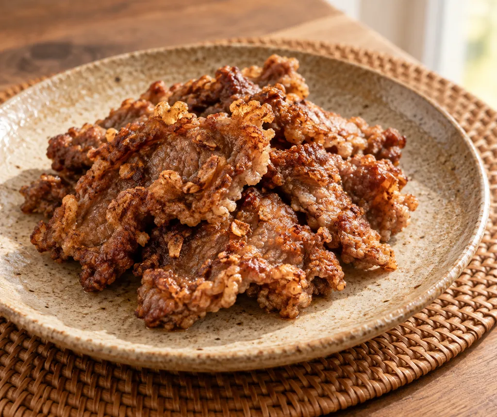 牛こま肉のから揚げの完成イメージ