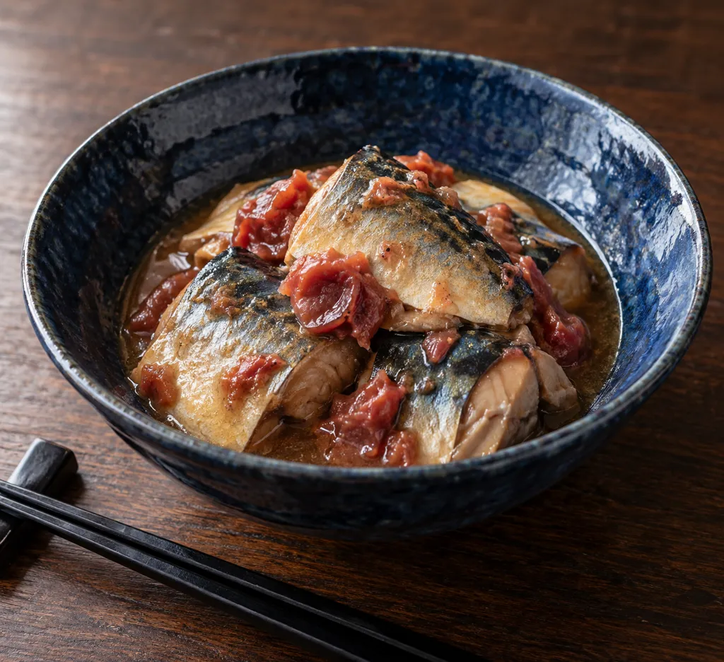 さばのレンジ梅煮の完成イメージ