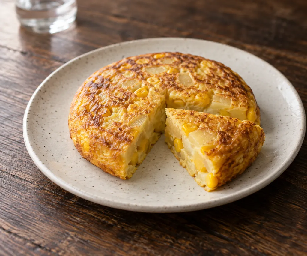じゃがいもとコーンのスペイン風卵焼きの完成イメージ