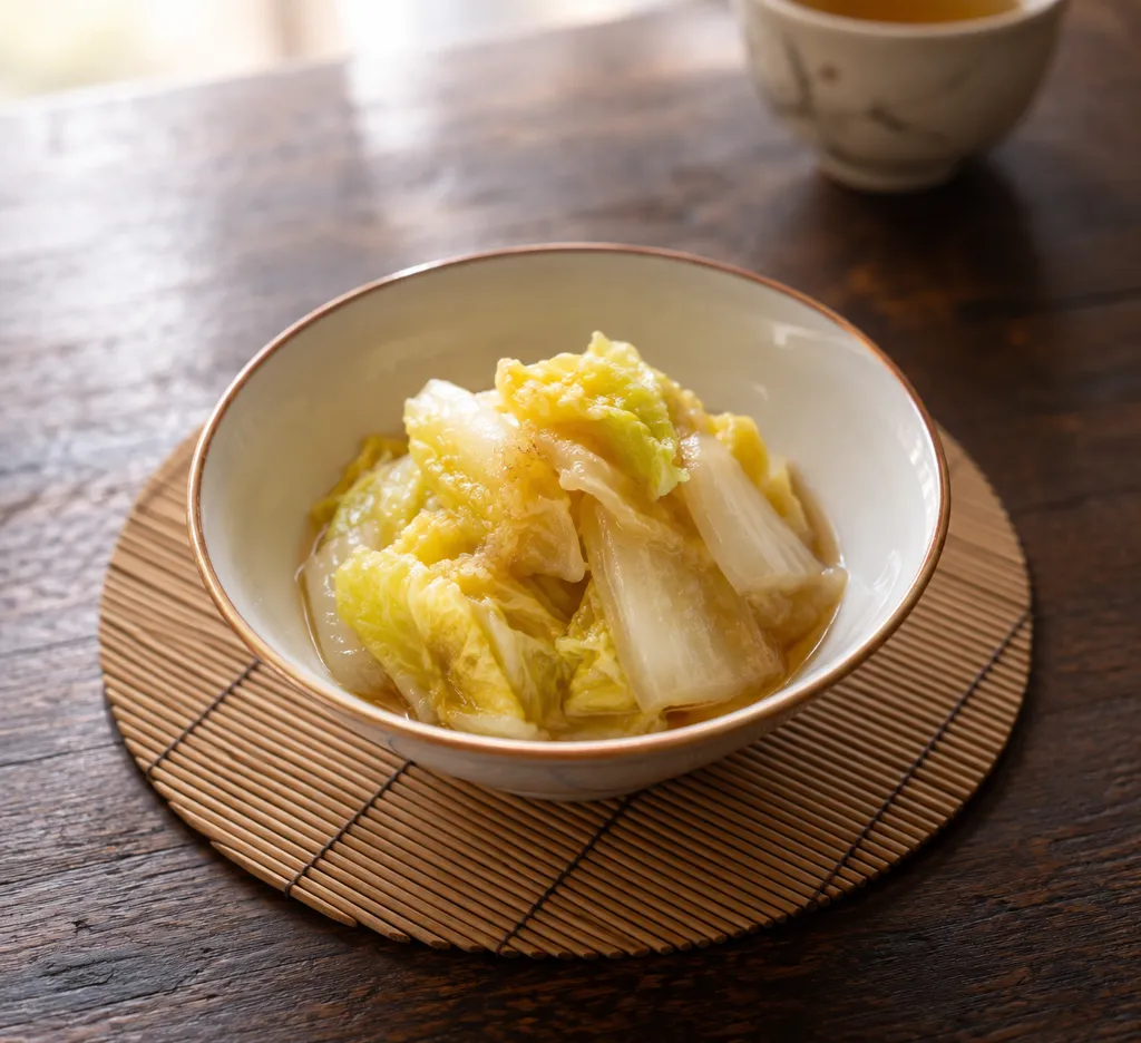白菜の中華だれがけの完成イメージ