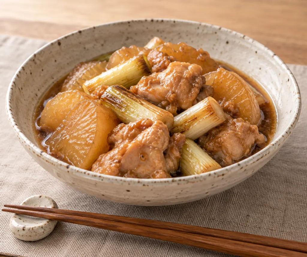 鶏もも肉と大根のねぎ味噌煮の完成イメージ