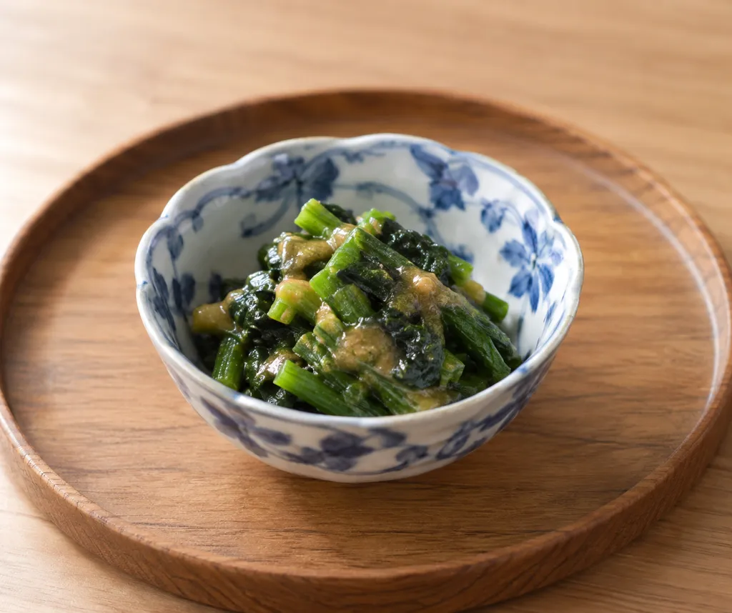 ほうれん草の柚子胡椒味噌和えの完成イメージ