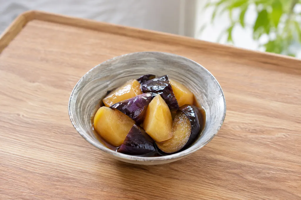 じゃがいもとなすのこくうま煮の完成イメージ