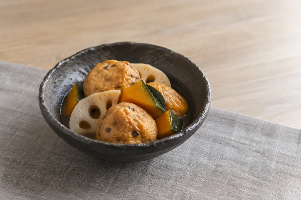 がんもどきとかぼちゃの煮物の完成イメージ