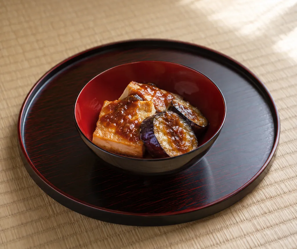 木綿豆腐となすの田楽の完成イメージ