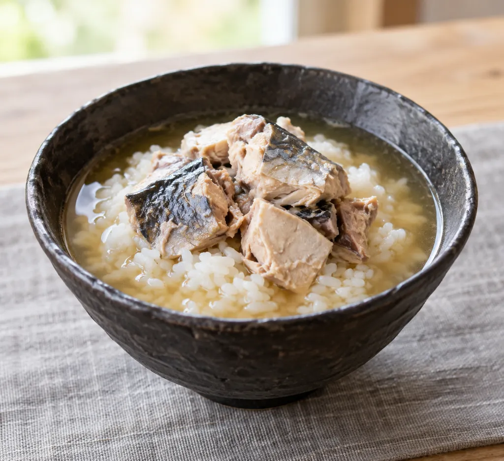さばのだし茶漬けの完成イメージ