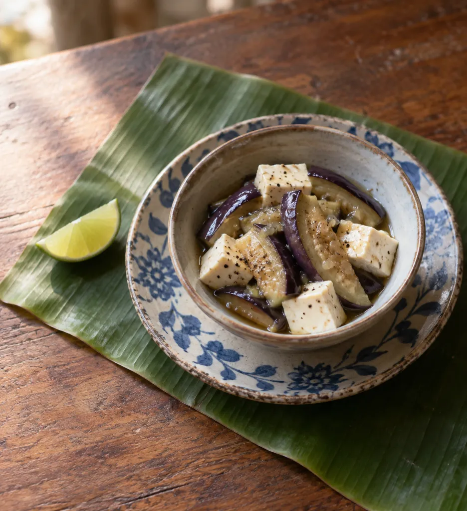 豆腐となすのタイ風サラダの完成イメージ