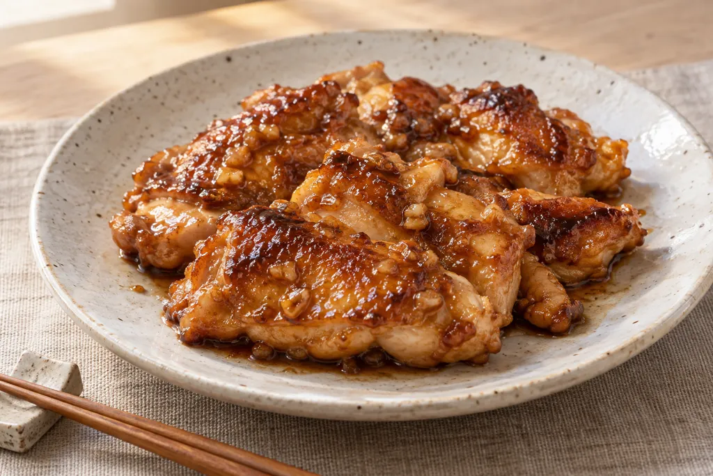 鶏もも肉のにんにく味噌焼きの完成イメージ