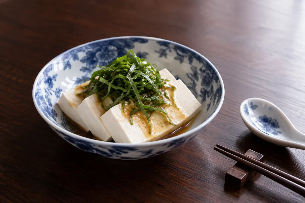 木綿豆腐と大葉の中華だれの完成イメージ