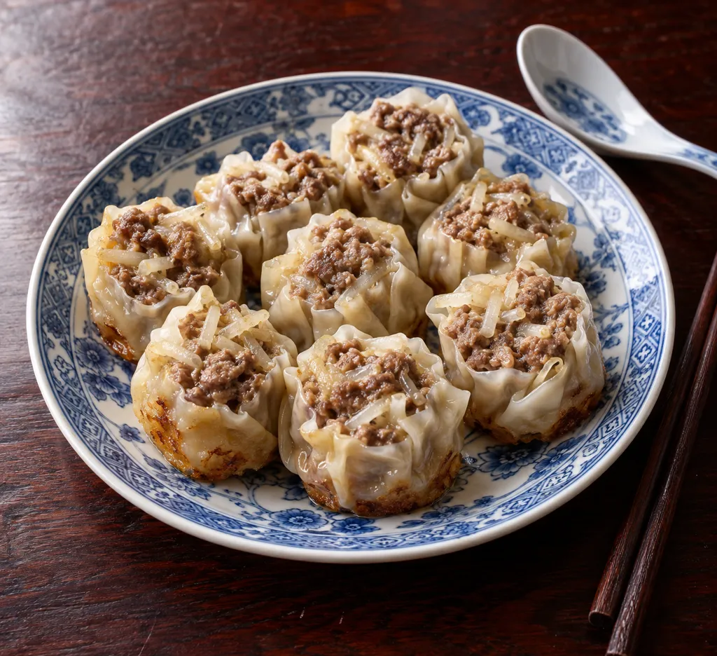 牛ひき肉ともやしの焼き焼売の完成イメージ