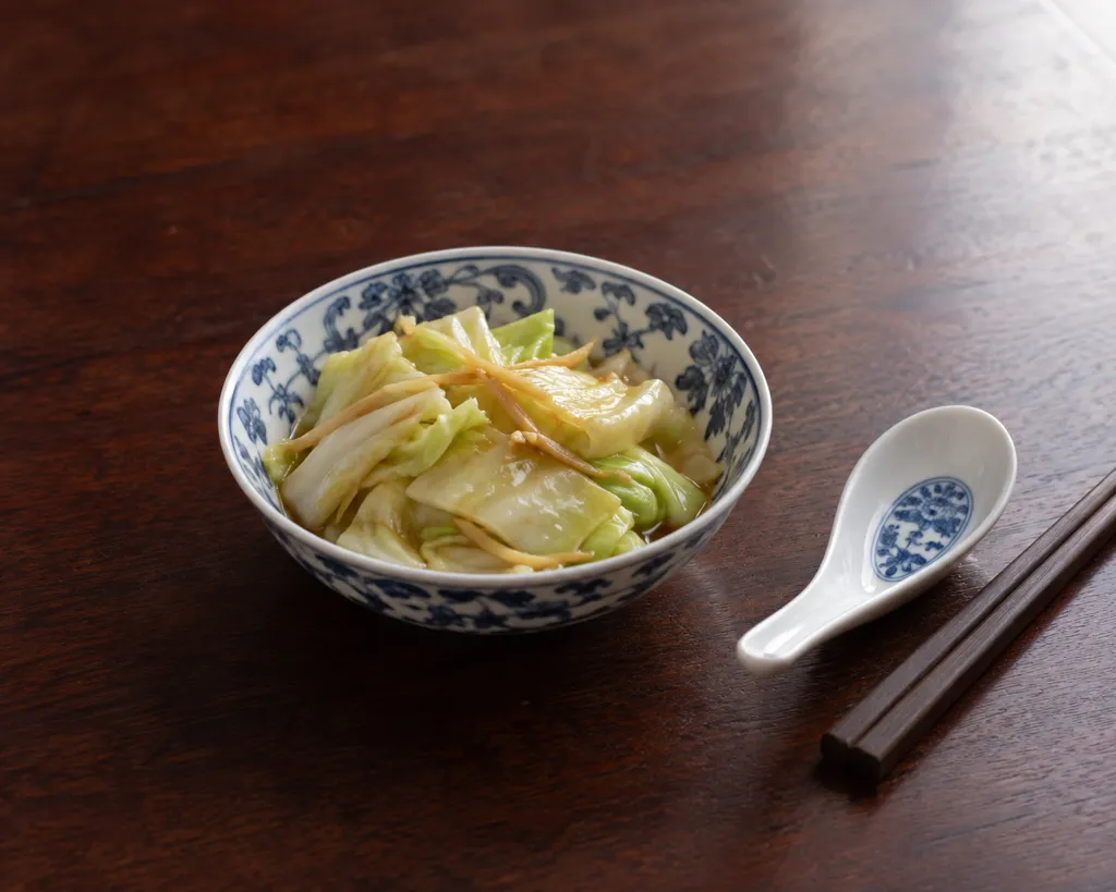 キャベツの中華だれがけの完成イメージ