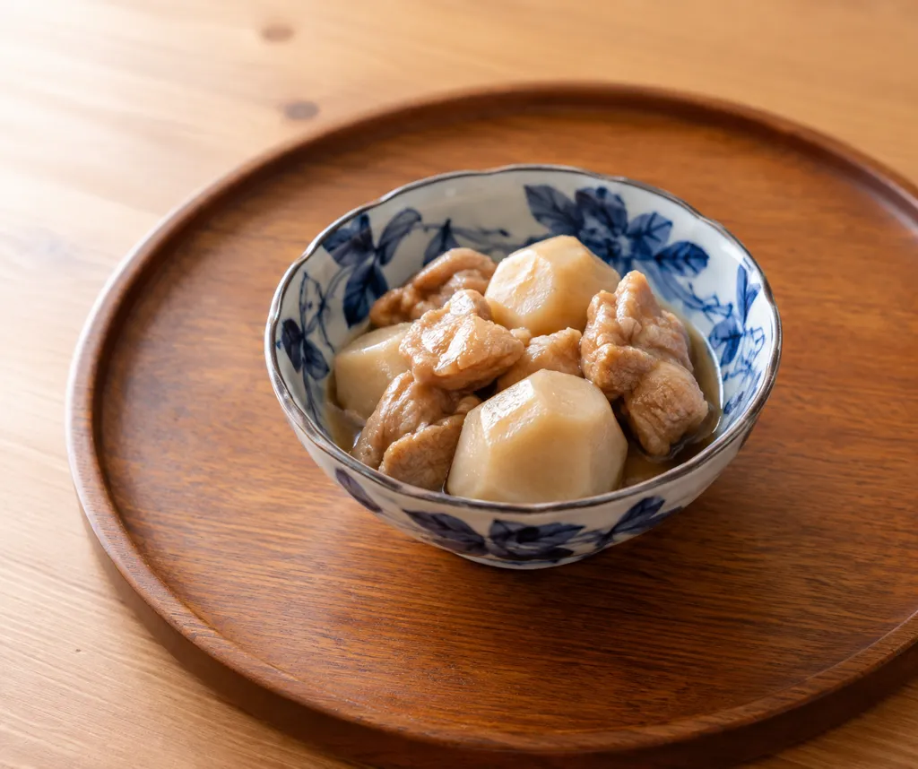 里芋と鶏もも肉のうま煮の完成イメージ
