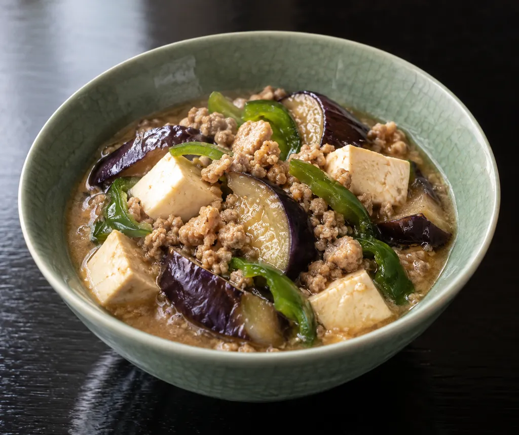 豚ひき肉となすの中華寄せ煮の完成イメージ