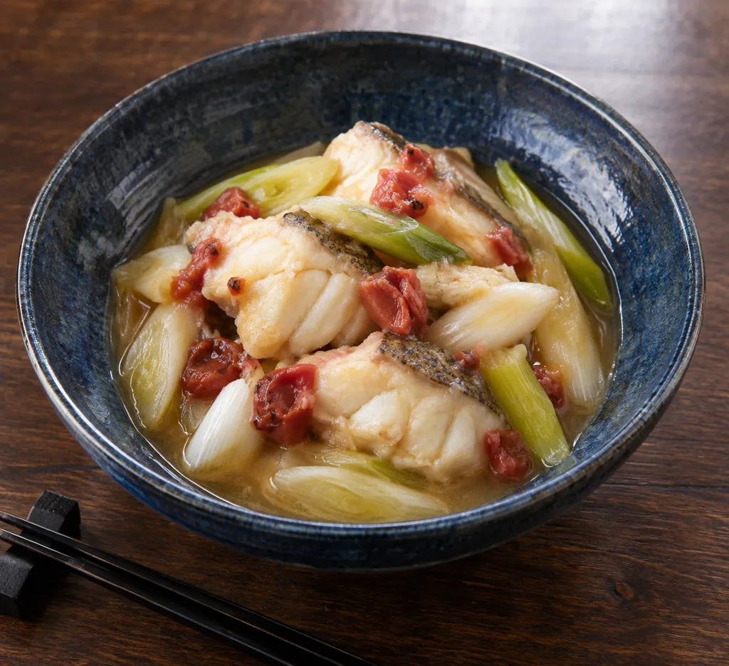 たらとねぎのレンジ梅煮の完成イメージ
