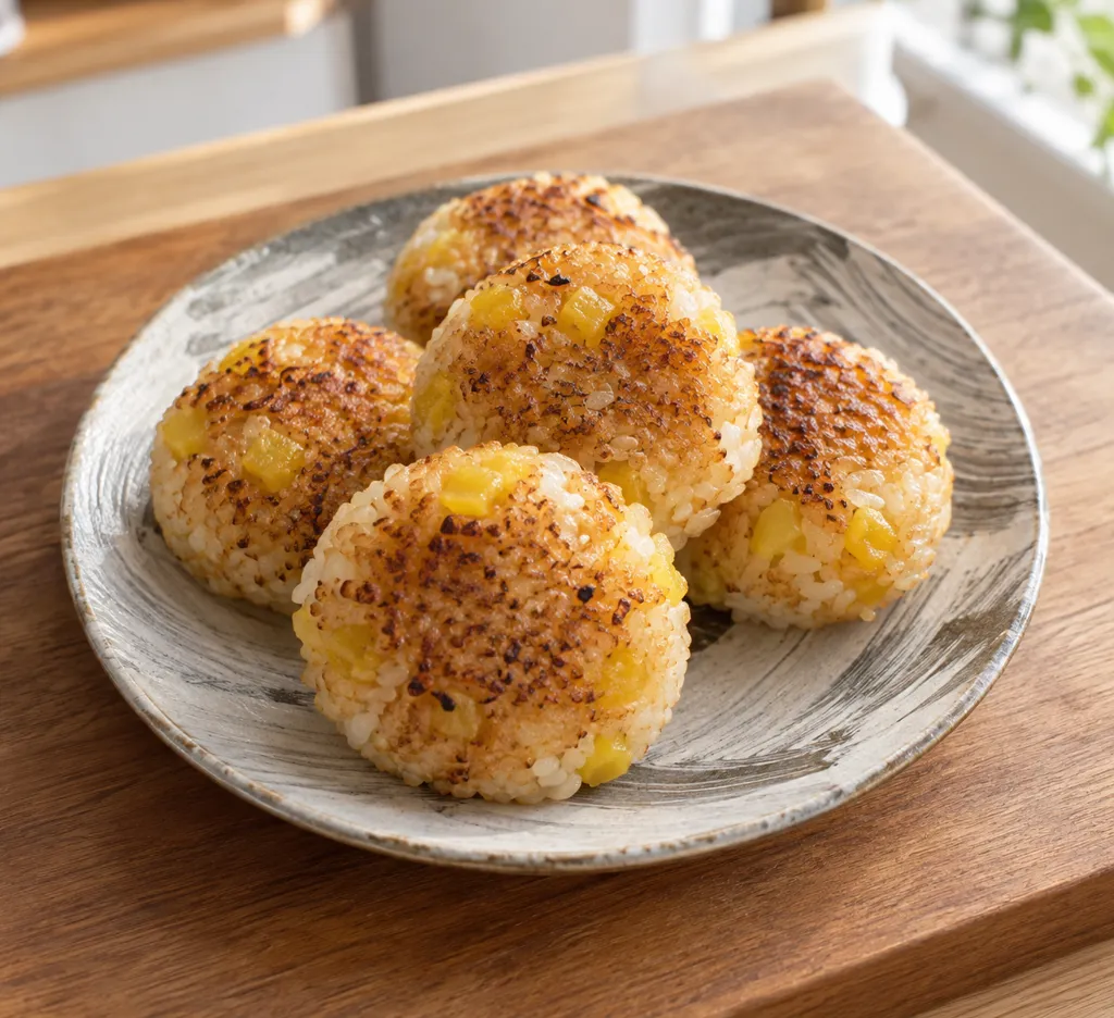 たくあんの焼きおにぎりの完成イメージ