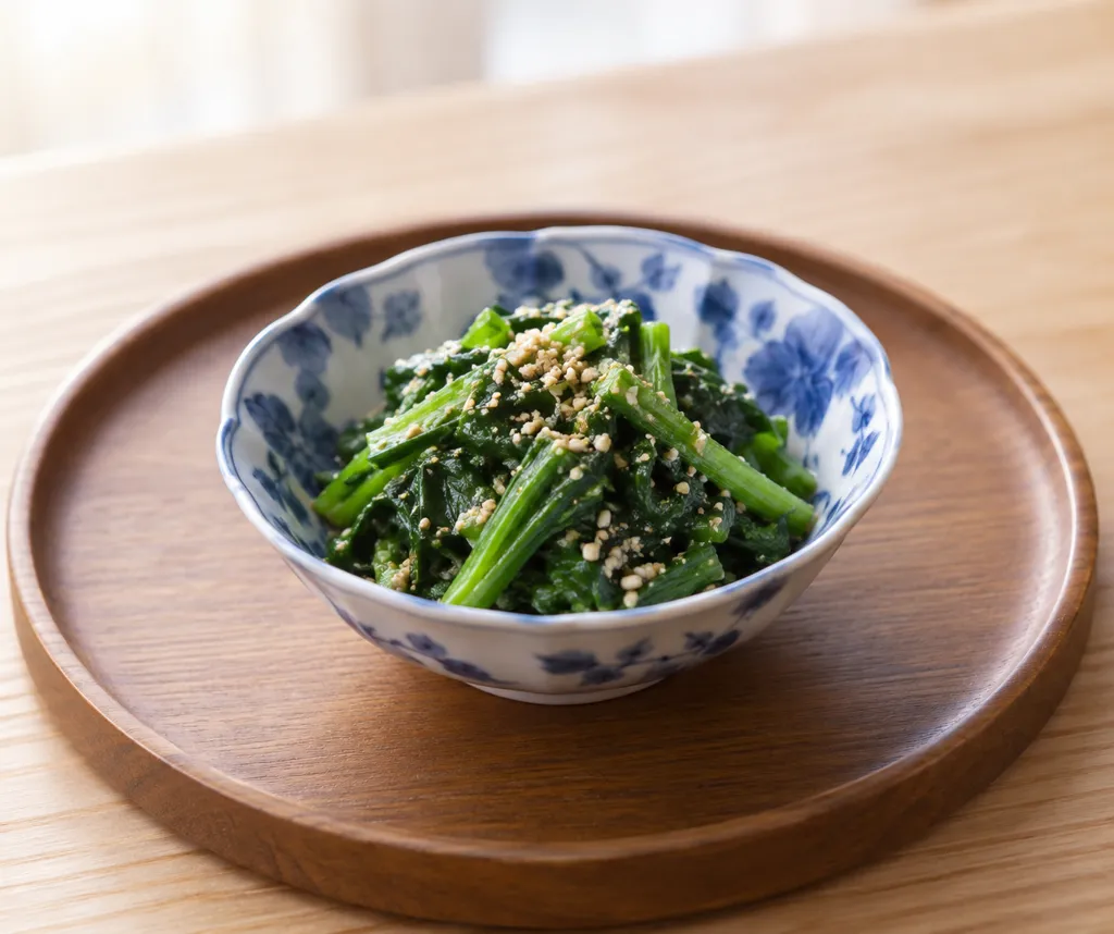 ほうれん草のナムルの完成イメージ