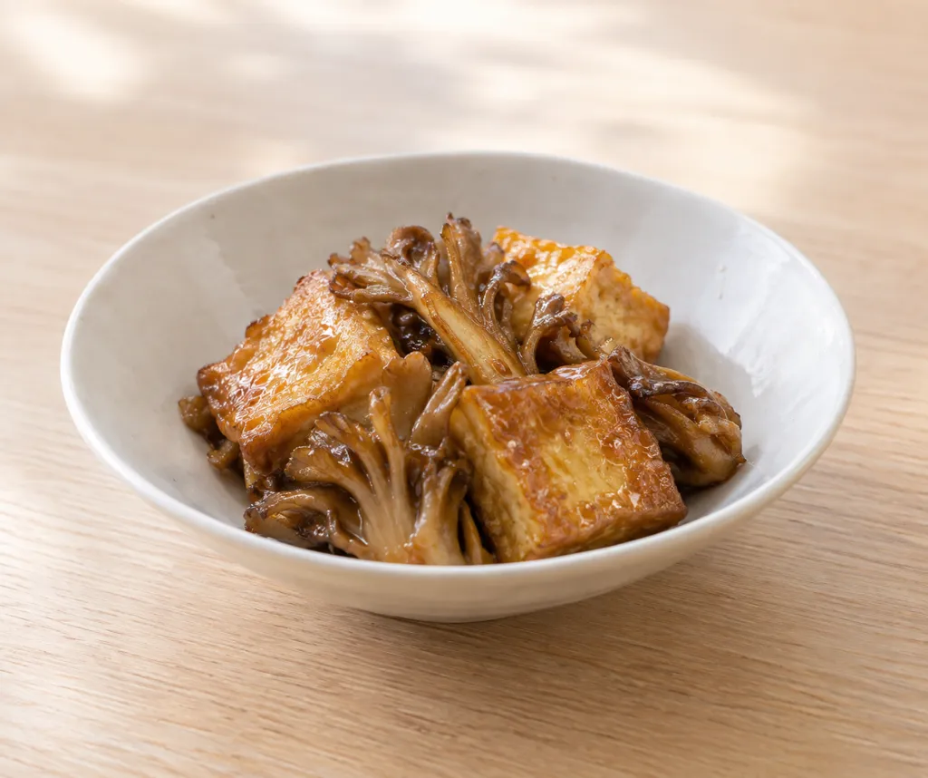厚揚げとまいたけの中華焼きの完成イメージ
