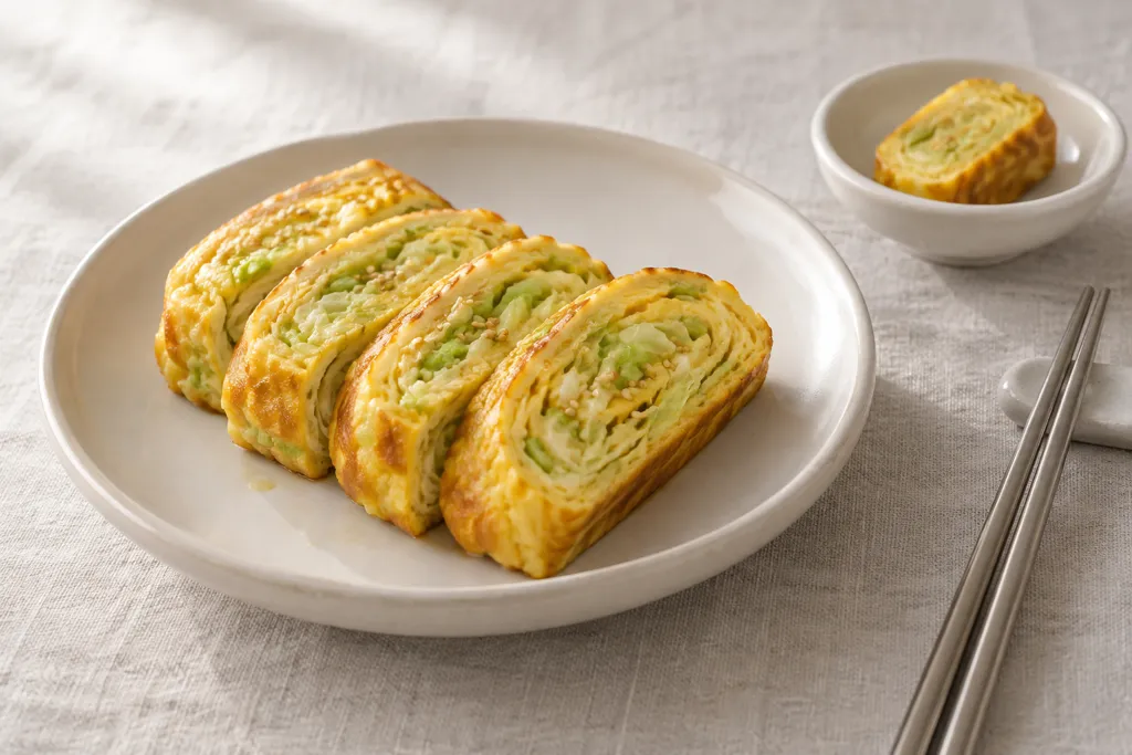 キャベツの卵焼きの完成イメージ