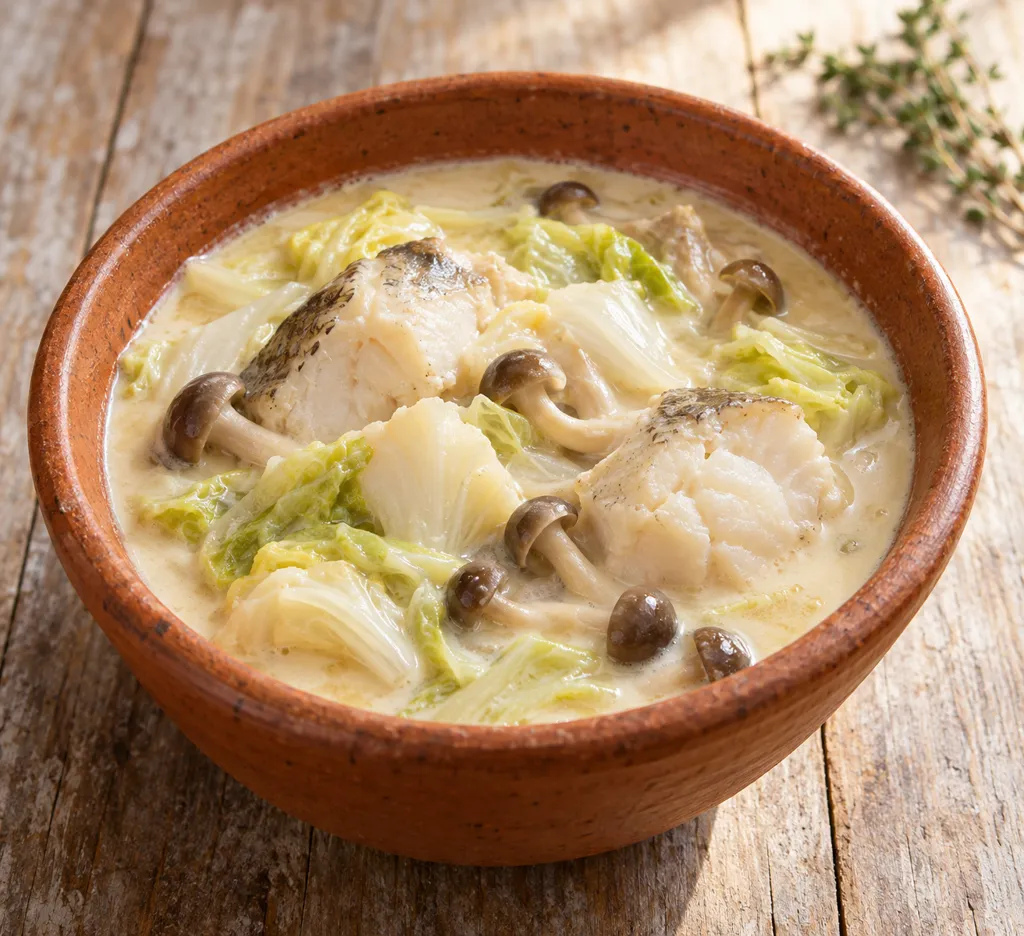 たらと白菜のクリーム煮の完成イメージ