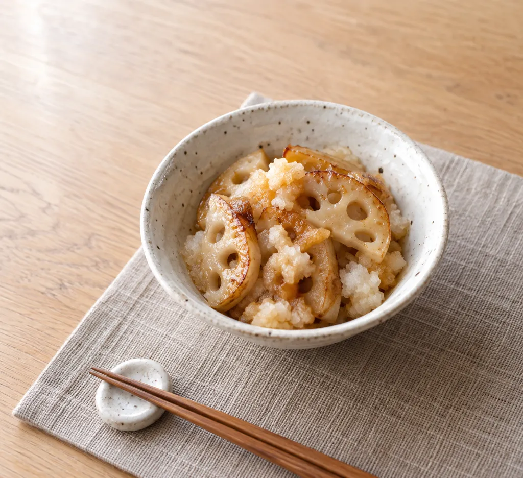 れんこんと大根の焼きおろし和えの完成イメージ