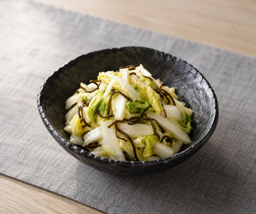 白菜と塩昆布の和え物の完成イメージ