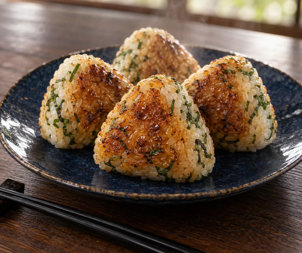 大葉の焼きおにぎりの完成イメージ