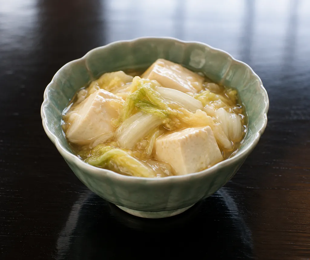 豆腐と白菜の中華煮の完成イメージ