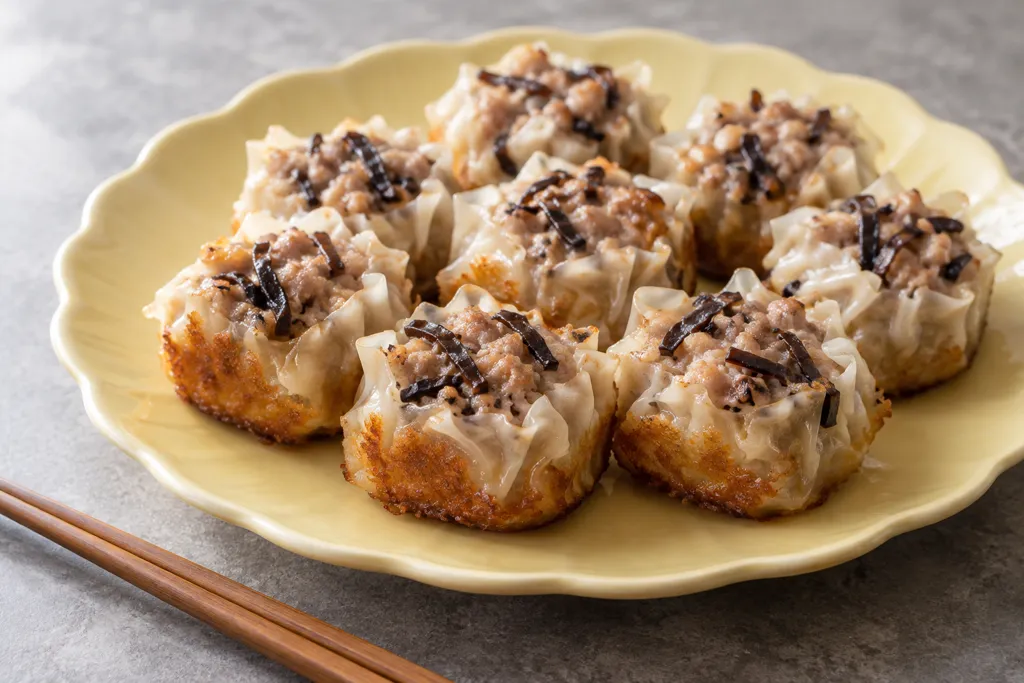 豚ひき肉ときくらげの焼き焼売の完成イメージ