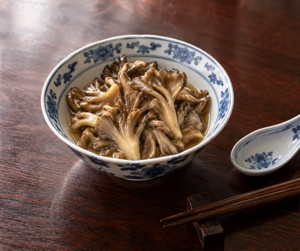 まいたけの酢でさっぱり中華蒸しの完成イメージ