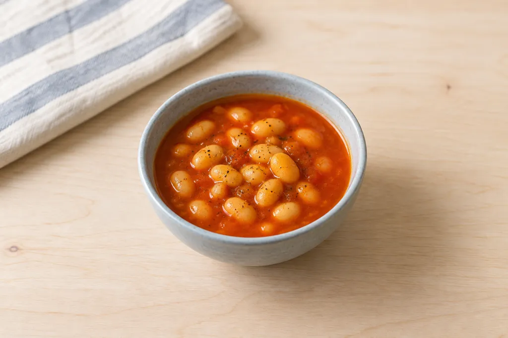 大豆のケチャップスープの完成イメージ
