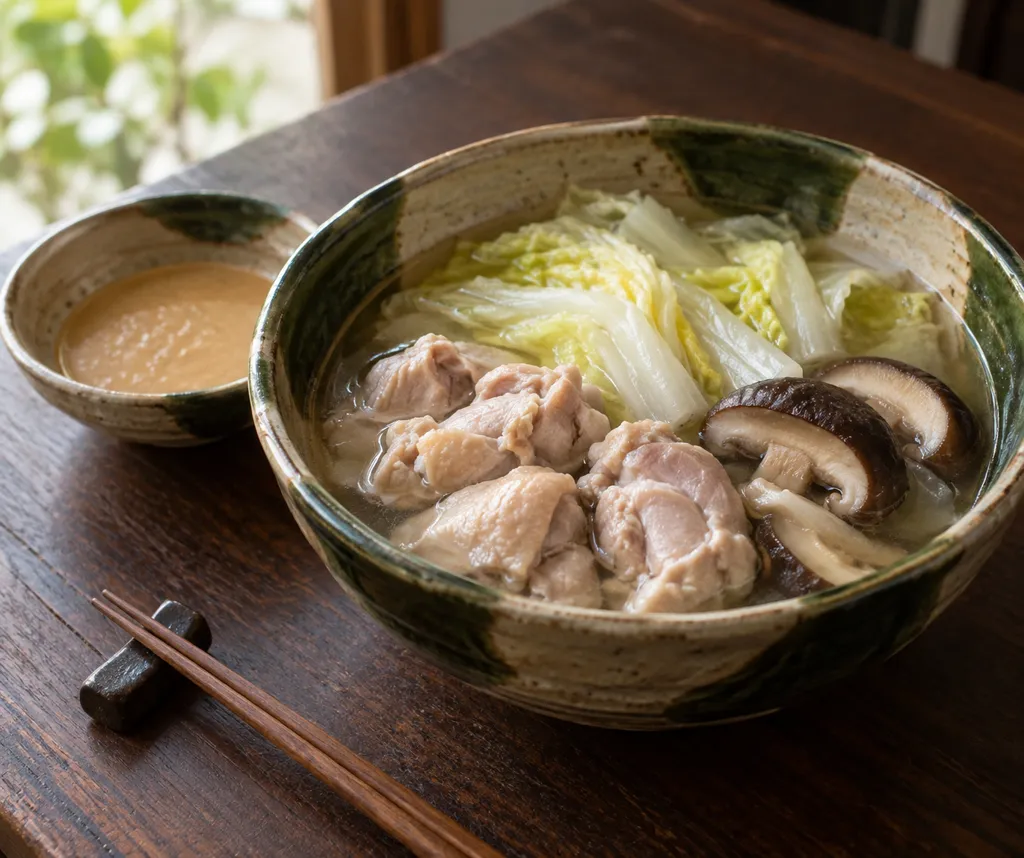 鶏もも肉と白菜のしゃぶしゃぶの完成イメージ