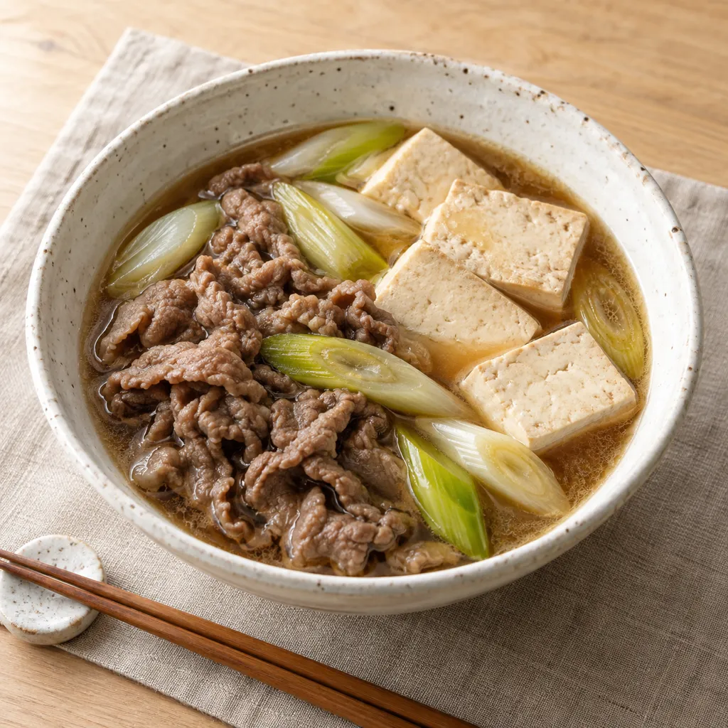 牛肉とねぎの肉豆腐の完成イメージ