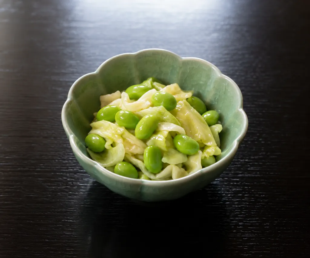 キャベツと枝豆の中華サラダの完成イメージ