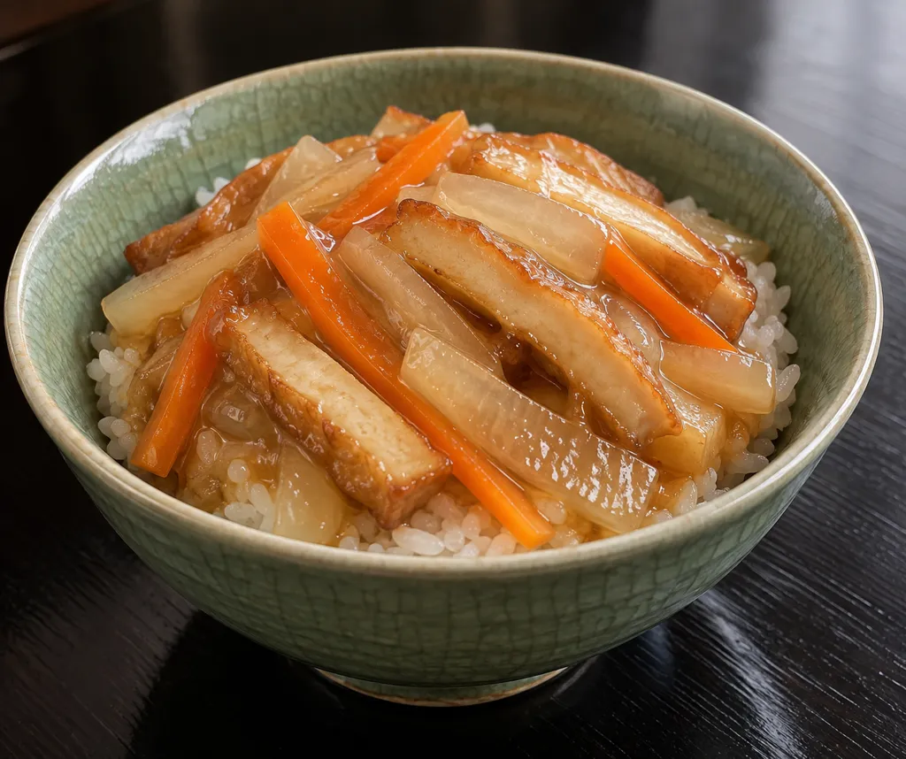 さつま揚げと大根のあんかけ丼の完成イメージ