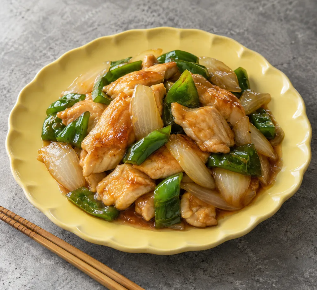 鶏むね肉とピーマンの甘酢あんの完成イメージ