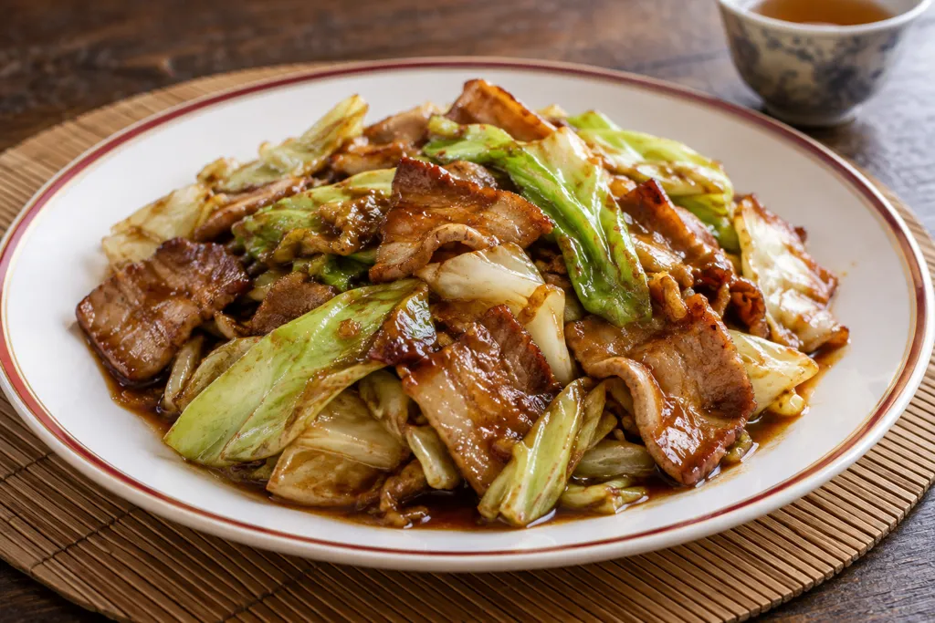 豚バラ肉とキャベツの上海風炒めの完成イメージ