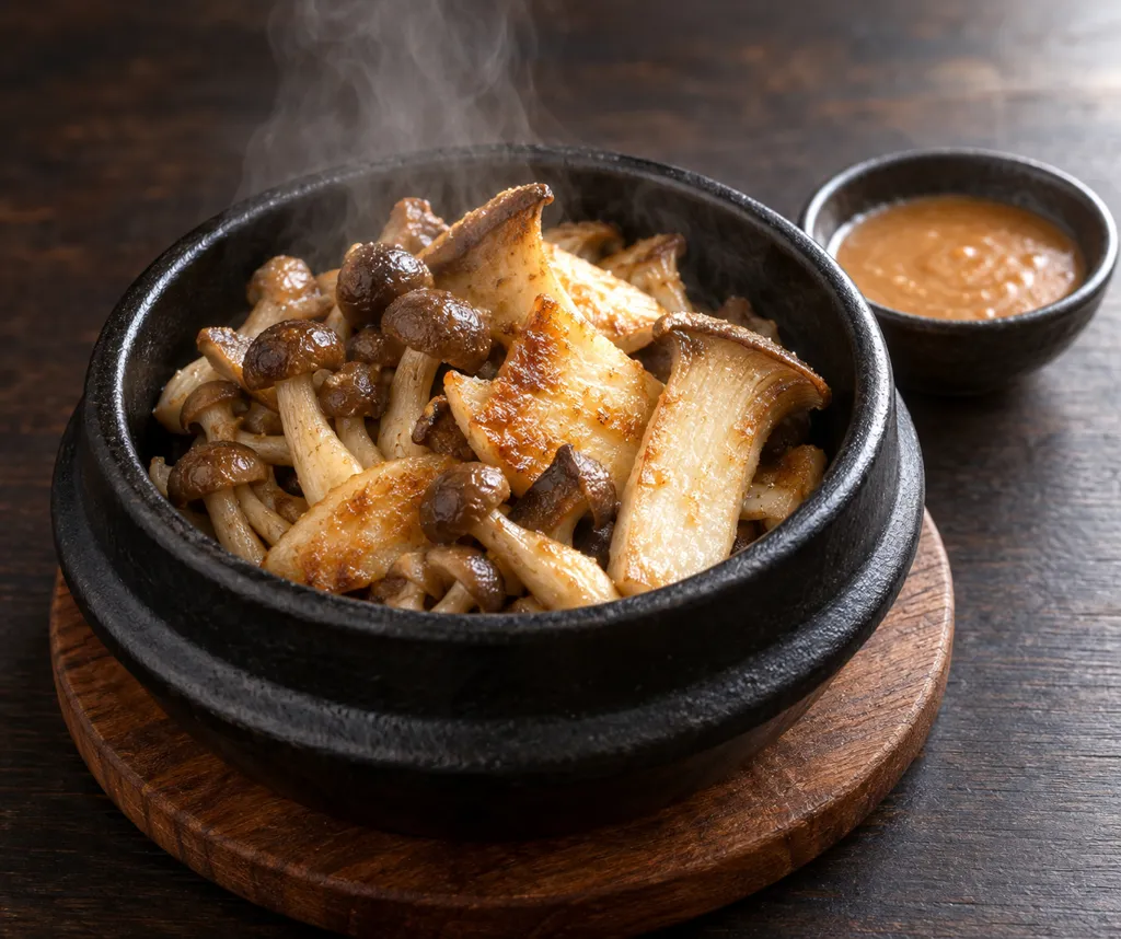 しめじとエリンギの韓国風野菜焼きの完成イメージ