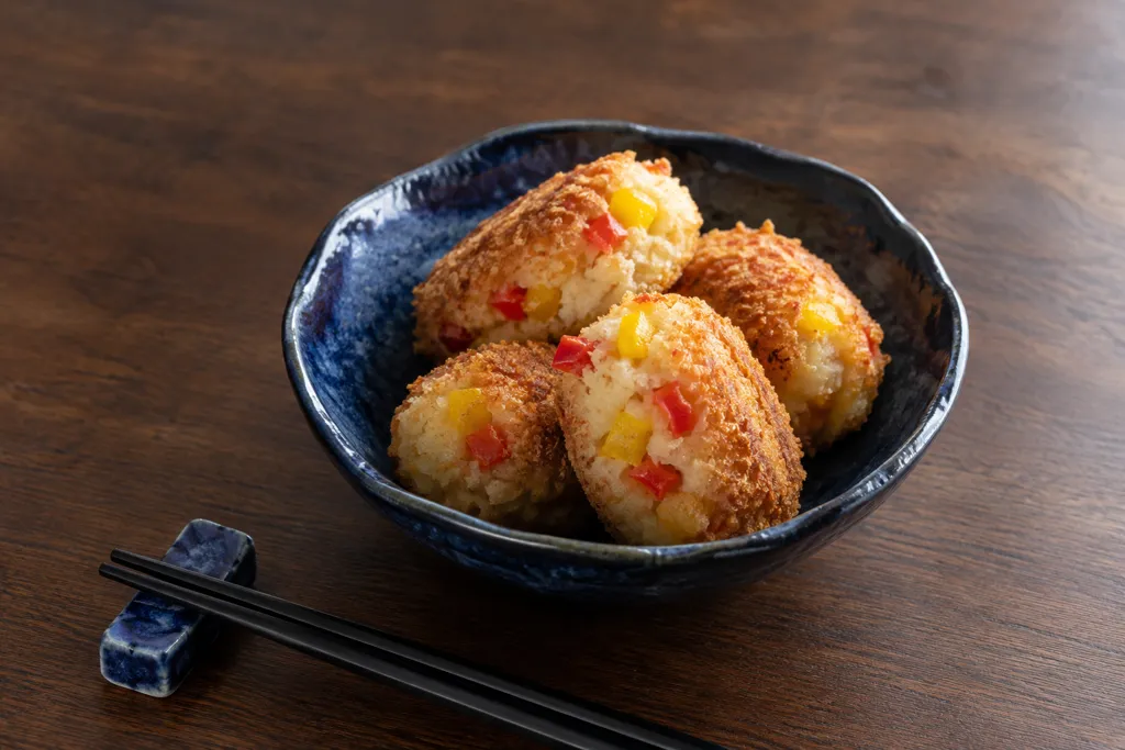 じゃがいもとパプリカの焼きコロッケの完成イメージ