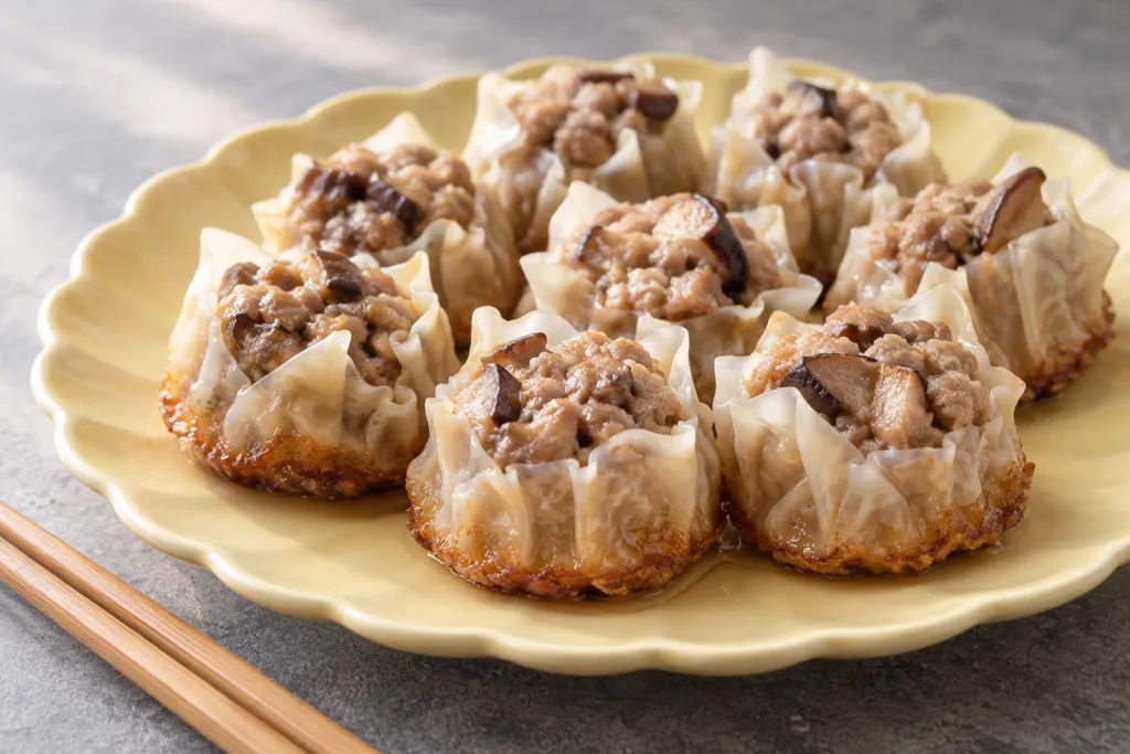 豚ひき肉としいたけの焼き焼売の完成イメージ