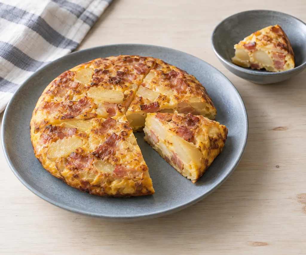 じゃがいもとベーコンのスペイン風卵焼きの完成イメージ